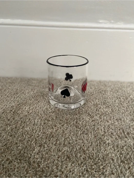 Poker Card Glass NWOT