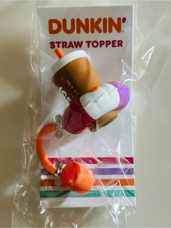 NEW!! Dunkin Limited Edition Collectible Summer Pool Float Straw Topper (NWT)