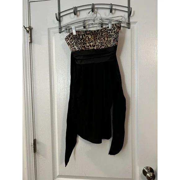 Deb Womens Small Dress Party Cocktail‎ Wedding Summer Black NWT Strapless Short