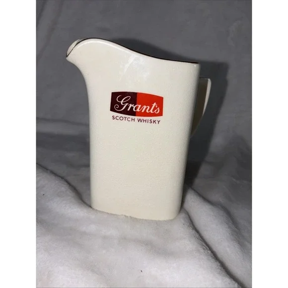 Vintage 70s Grant's Scotch‎ Whisky Ceramic Water Jug Pitcher Triangular Wade GVC