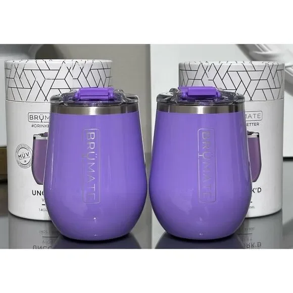 SET OF 2- BRUMATE UNCORK'D XL 14oz WINE TUMBLERS, VIOLET‎