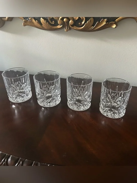Crystal Whiskey Glass Drinkware - Qty 4