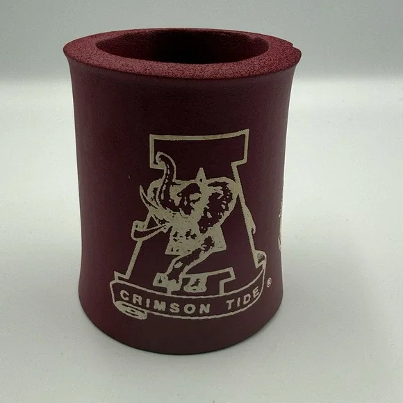 Vintage Alabama Crimson Tide Foam Can Cooler Koozie Roll Tide‎ Barrel