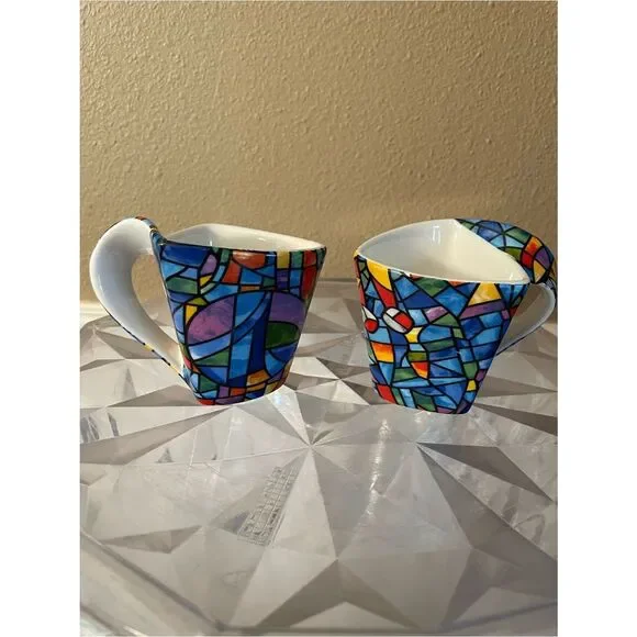 Barcelona Gaudi Mosaic Cappuccino Cups set of 2