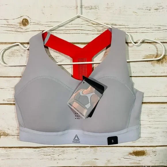 NWT Reebok Women's Sports Bra Size S Gray Racerback
