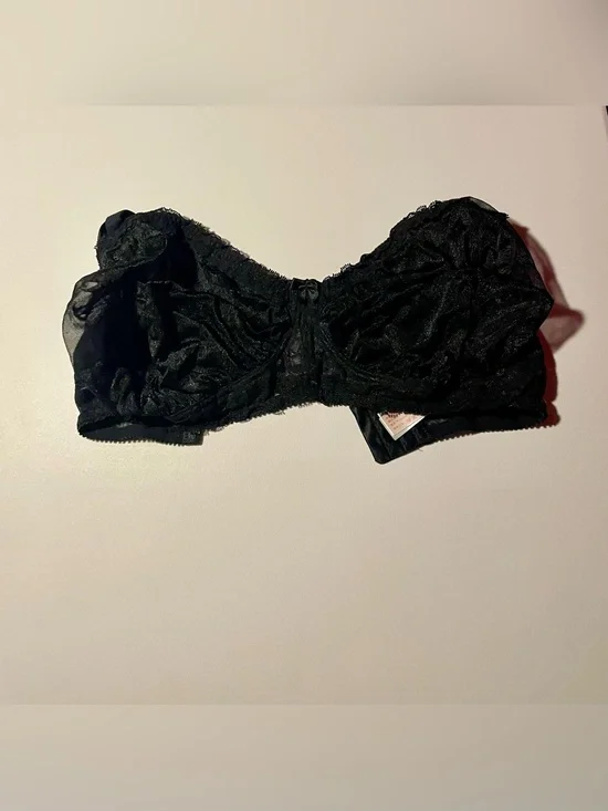 VIMEI Mastectomy Pocket Bra Black Mesh Lace Wirefree US H36 EUR H80 NWOT