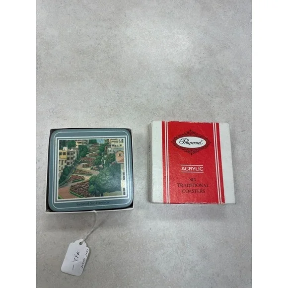 Vintage Box Pimpernel Coasters‎ - San Francisco , Set Of 6