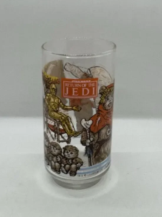 Vintage 1983 Star Wars Return of the Jedi Burger King Glass - Ewok Village
