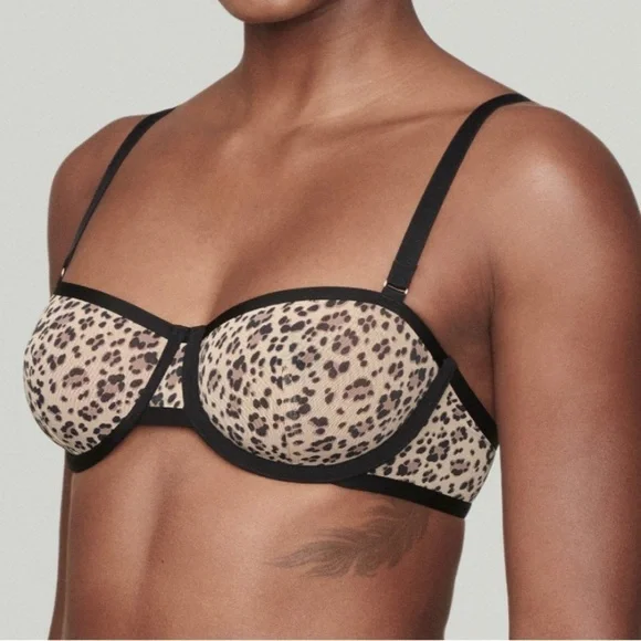 CUUP Leopard Mesh Bra 32B