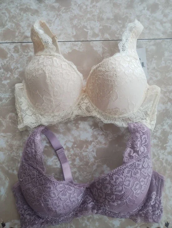 NWT Tracy Lace Lavender & Cream 2 Pack Bras Size 38C