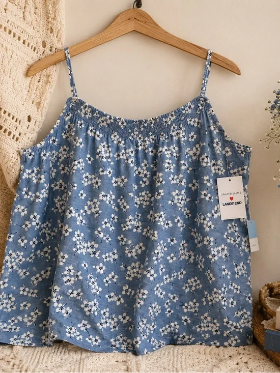 💙 New With Tags Draper James x Lands’ End Pajama Cami