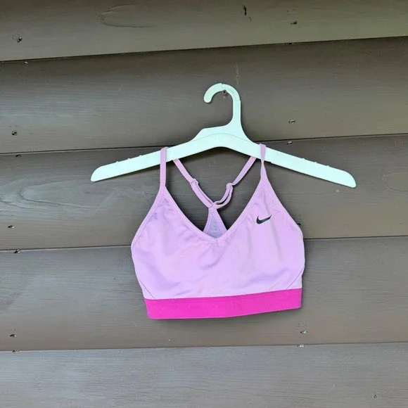 Nike Indy Sports Bra Womens Small Pink Dri-FIT Adjustable Straps DD1675-680