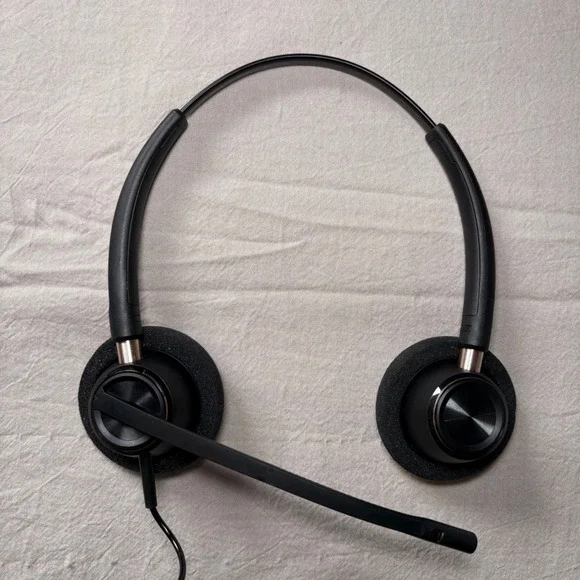 Poly Blackwire‎ 3325 Wired Stereo Headset Black Over-the-Head with Boom Mic