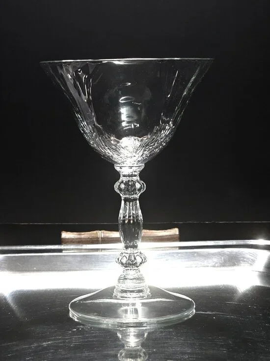 Cambridge Caprice Champagne Coupe sherbet cocktail 1950s Elegant Glass vtg mid c