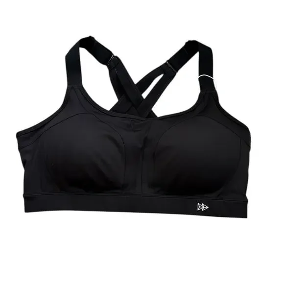 New Yvette Black Sports Bra Plus 3X
