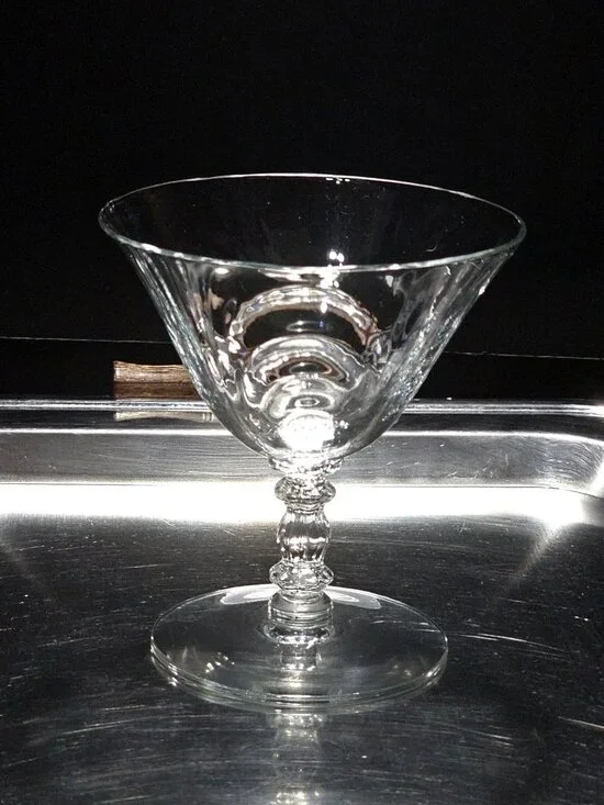 Cambridge Caprice Cocktail Coupe low sherbet 1950s Elegant Glass vtg mid century