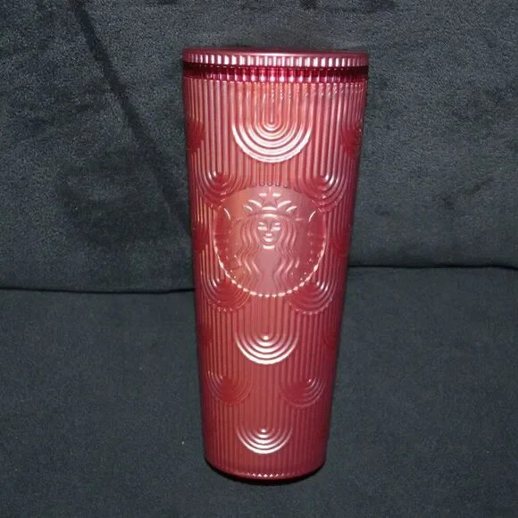 Starbucks Pink Lemonade/ Rose Gold 2022 24 oz Tumbler No straw!
