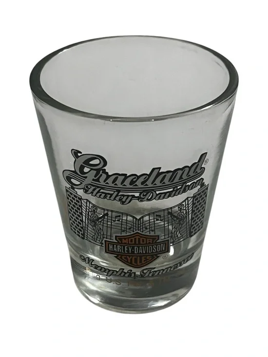 Harley-Davidson Graceland Clear Glass Shot Glass