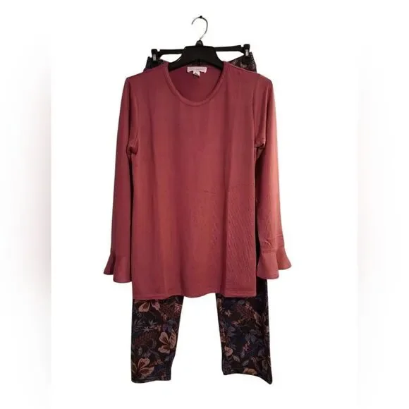 Pajamas Stan Herman Long Sleeve Lounge Set Extra Small New