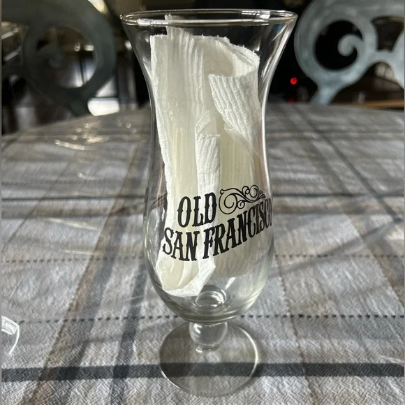 Vintage Old San Francisco Hurricane Glass