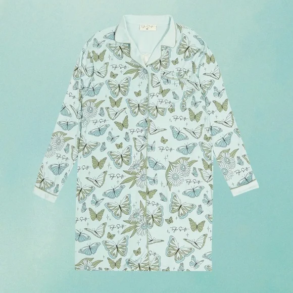 Taylor Swift SELF-TITLED BUTTERFLY PJ‎ SHIRT DRESS NEW Official Merch