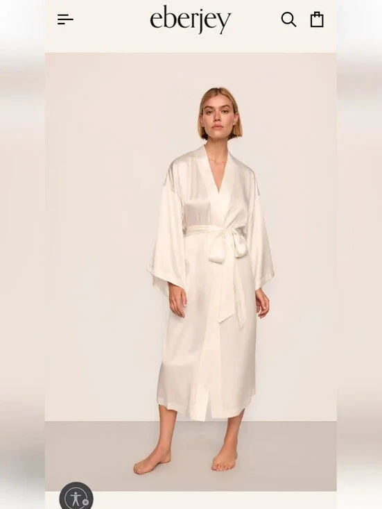 Eberjey Bridal Silk Robe And Slip Set