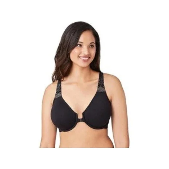 Wacoal Soft Embrace Front Close Racerback Adjustable Underwire Bra‎ 34C Black
