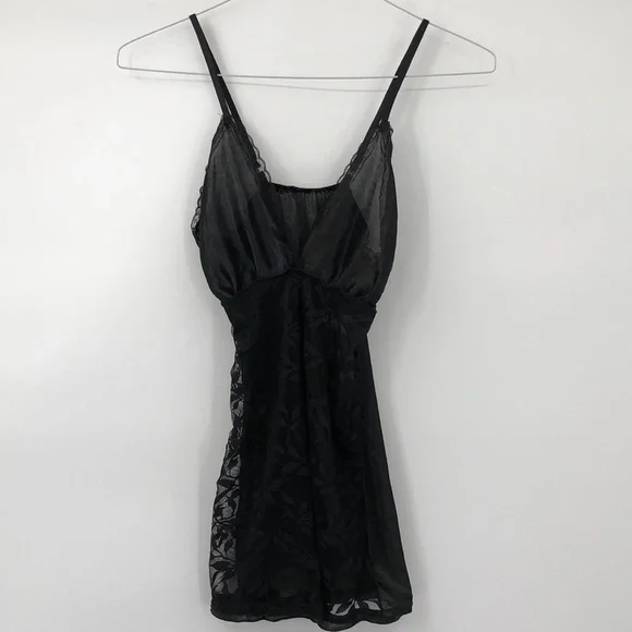 3/$25 Black Babydoll Lingerie with Thong Size XXS/XS/S