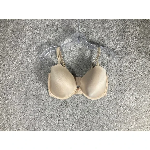 Victorias Secret Lined‎ Perfect Coverage Bra 36DDD F80 Nude Beige
