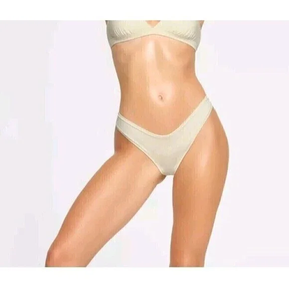 SKIMS Cotton Jersey Dipped Thong in Bone Size 3X NEW $18