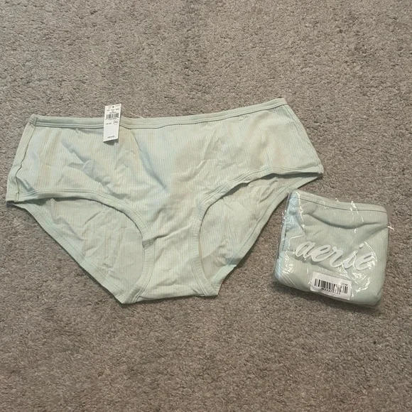 Aerie Real Good‎ Ribbed Boybrief Underwear Mint Green 2 Pack Womens XXL NEW