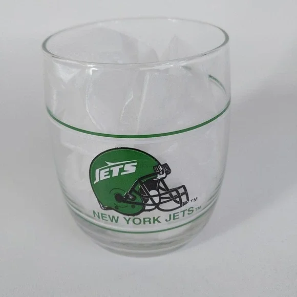 Vintage‎  NFL New York Jets Tumbler Whiskey Rocks Glass