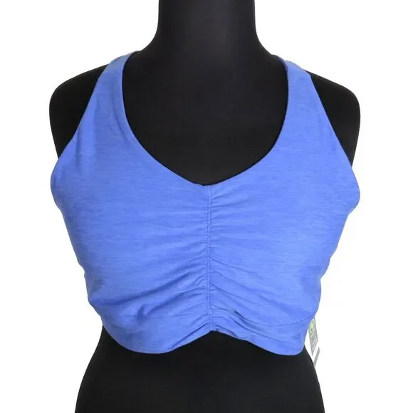Athletic Works Blue Ruched Front Sports Bra
