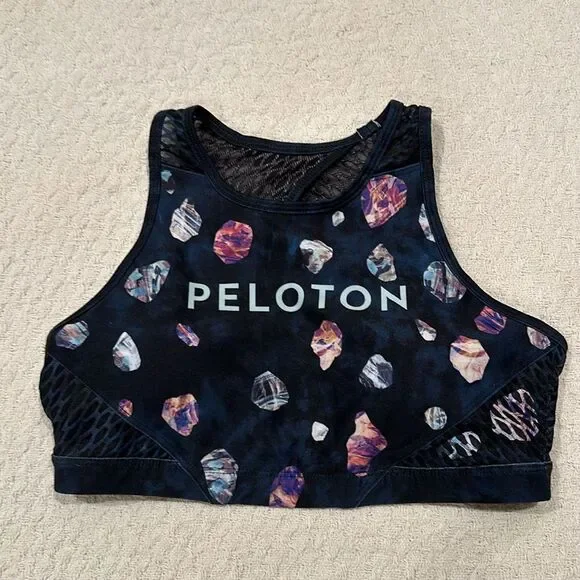 Peloton WITH Wear It To Heart Women’s High Neck Bra 2.0 Asteroid Size Medium
