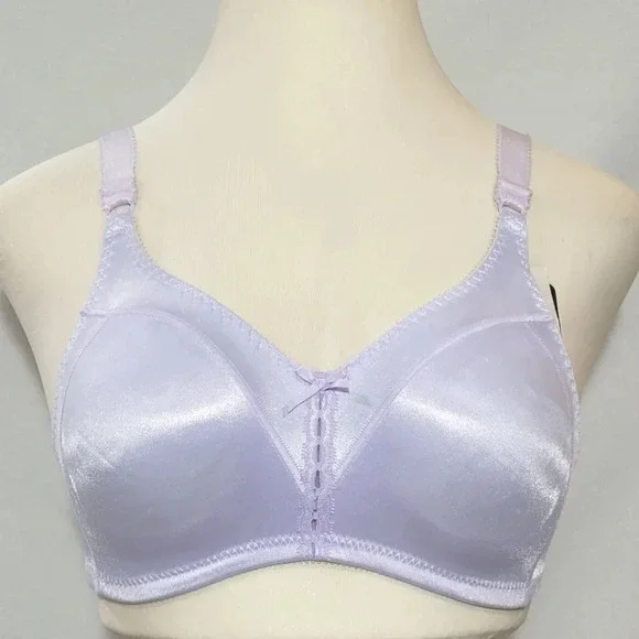 36B Bali 3820 Double Support Wire Free Bra Lavender‎ NWT