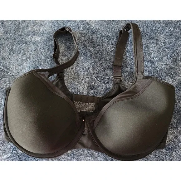 Bali Bra‎ Passion for Comfort 34DD Black Nylon Women's