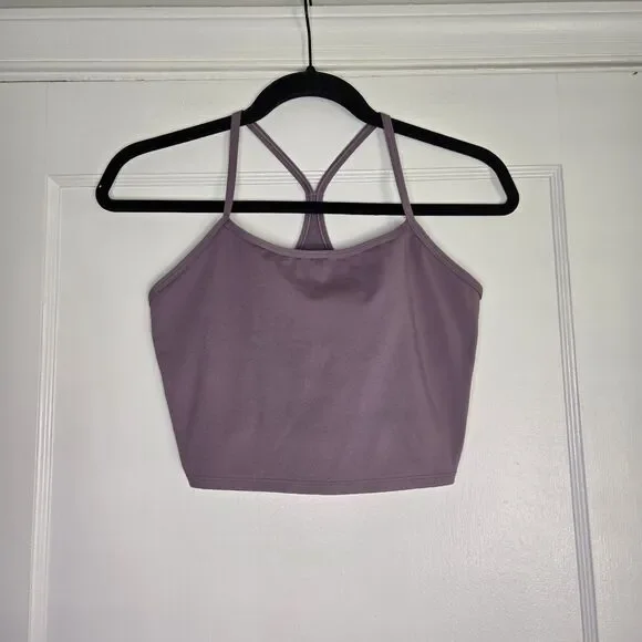 GapFit Purple Cropped Tank Top Racerback Compression Womens Small