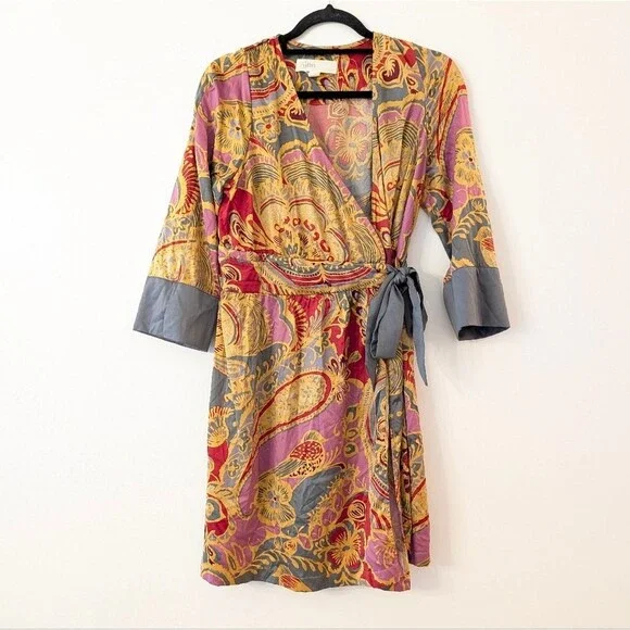 Anthropologie Lilka Kimono Wrap Dress size Small