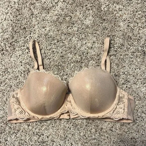 Victorias Secret‎ Nude Shimmer Lightly Lined Demi Bra 36B