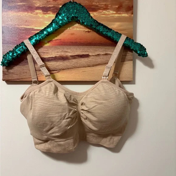 Kindred Bravely nursing bra nude double clips