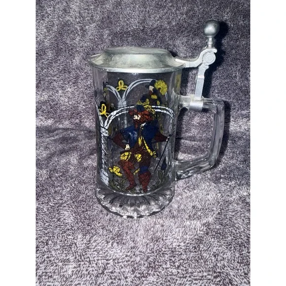 Vintage ALWE Glass Beer Stein Mug 6