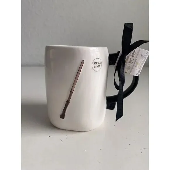 Rae Dunn Harry Potter‎ Obliviate Wand Ceramic Double Sided Mug NEW