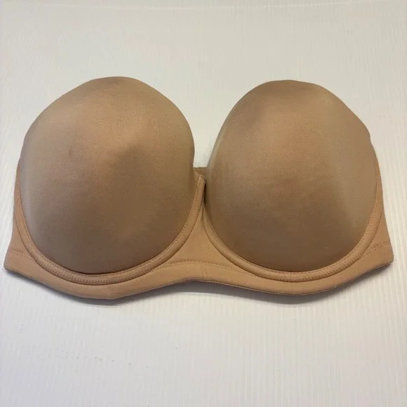 Wacoal Strapless Bra‎ Womens 34H Sand Red Carpet Underwire 854119 Lingerie