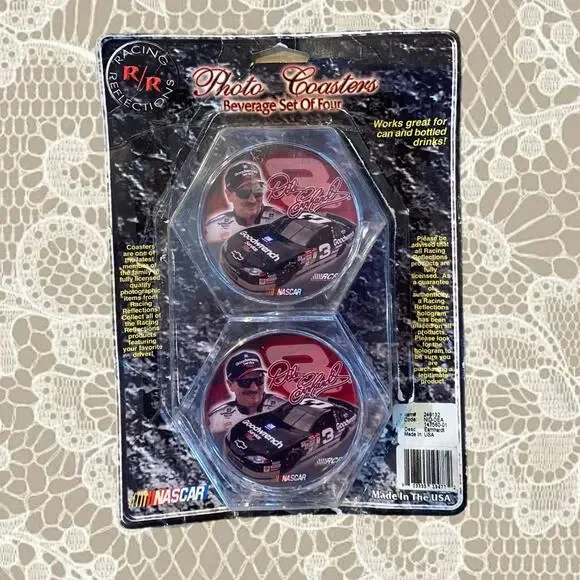 Vintage 1999 nascar drink coasters