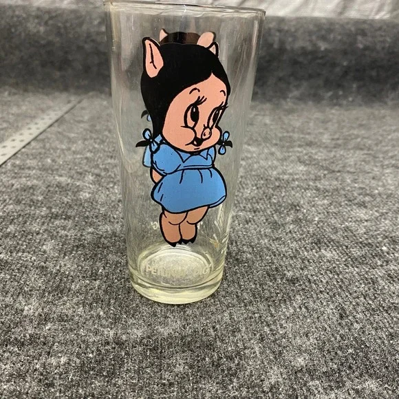 Vintage 1973 Pepsi Collector Series Petunia Pig Looney Tunes Glass Tumbler 16oz
