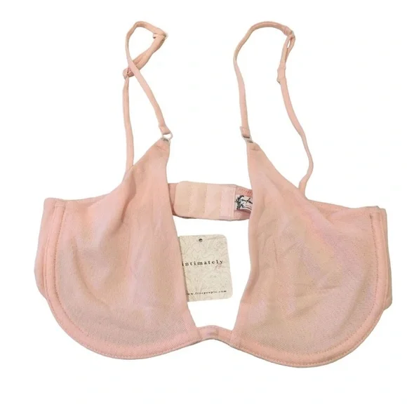 Free People Intimately Ladies Sweetheart Sunrise Pink‎ Peach 34D Mesh Underwire