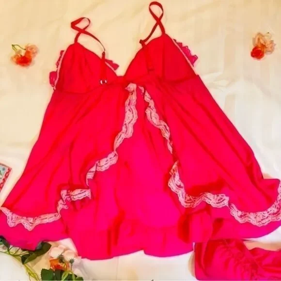 Seductive Wear from Onema Etoile Sexy Intimate sleepwear‎ Size Large HOT PINK