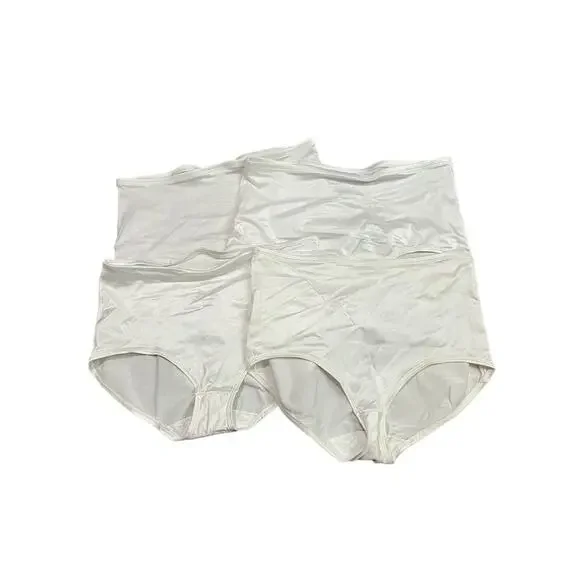Vintage Sears Shiny White Granny Panty Style 49596 3XL Set of 4