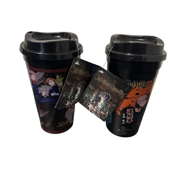 Jujutsu Kaisen 20oz Travel Tumbler Cup Set 2pk Yuji Itadori Nobara Sukuna‎ New