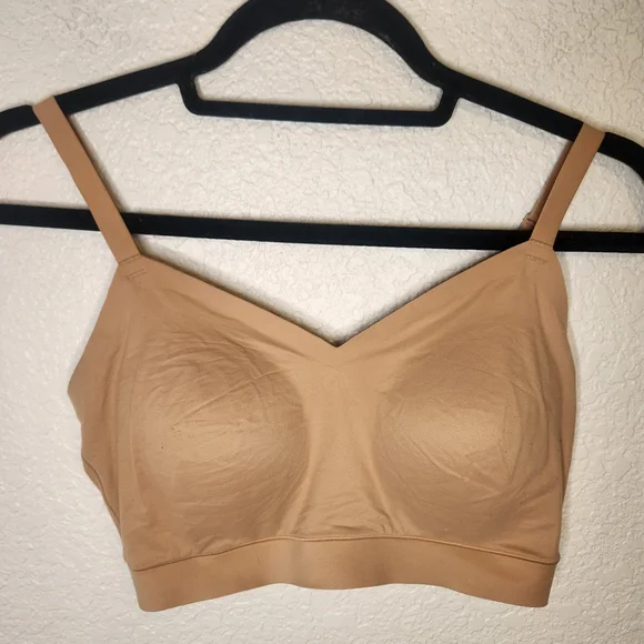 Flatley Bra Liftwear Crossover Seamless Wire-Free Sand Tan Size M